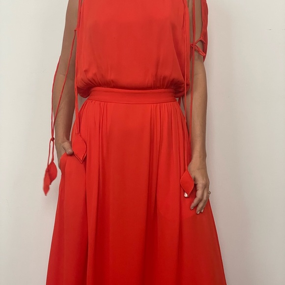 Tory Burch red maxi dress Evalene Dress - Picture 8 of 11
